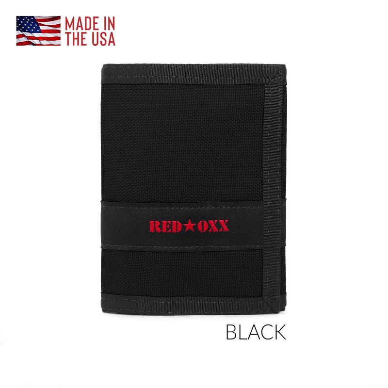 Nylon Velcro Tri-fold - Rigger Wallet - 12 colors - Red Oxx Mfg 